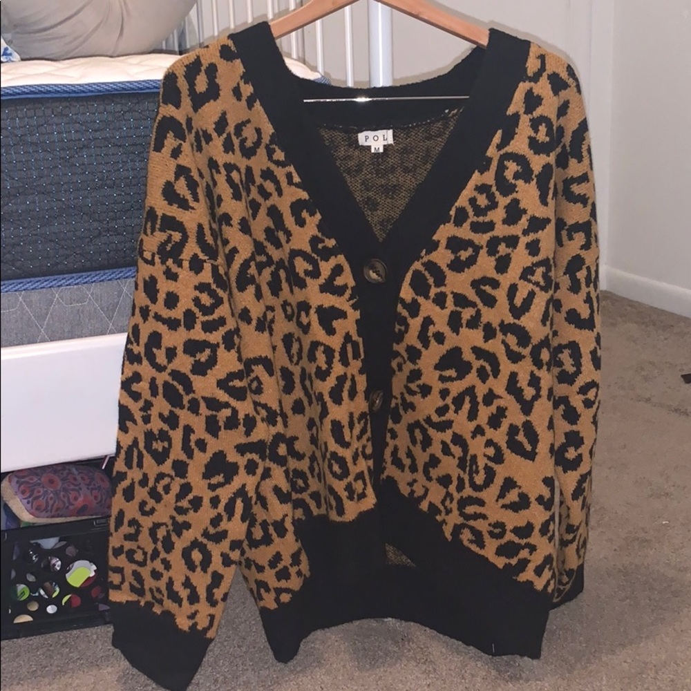 Leopard print cardigan